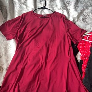 SHEIN maroon top.